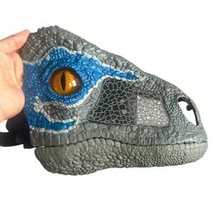 Mattel Jurassic World Dominion Velociraptor Blue Dinosaur Mask TESTED